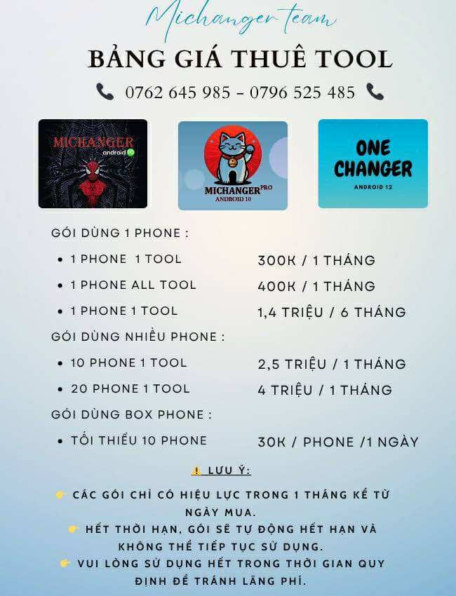 Bảng Giá Dịch Vụ